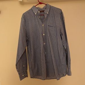 Ben Sherman checkered blue and white button down- size Large